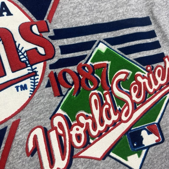 Vintage 1987 Minnesota Twins World Series Champions T Shirt Sz LG Single‎ Stitch - Picture 4 of 12